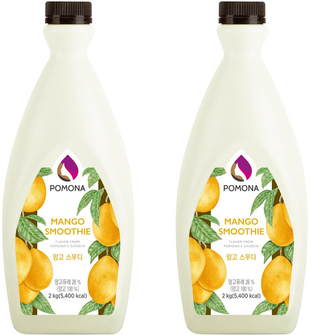 포모나 망고 스무디 시럽, 2kg, 2개