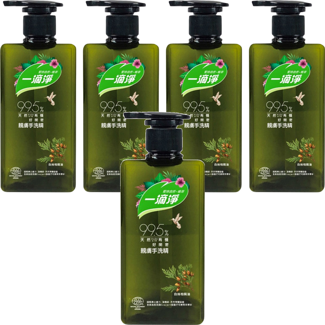 一滴淨 親膚好閨密天然手洗精, 500ml, 5瓶