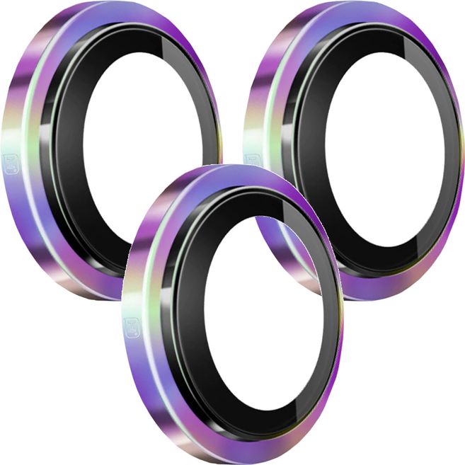 HODA 好貼 藍寶石鏡頭保護貼 原機結構設計款 燒鈦色 3個, 1盒