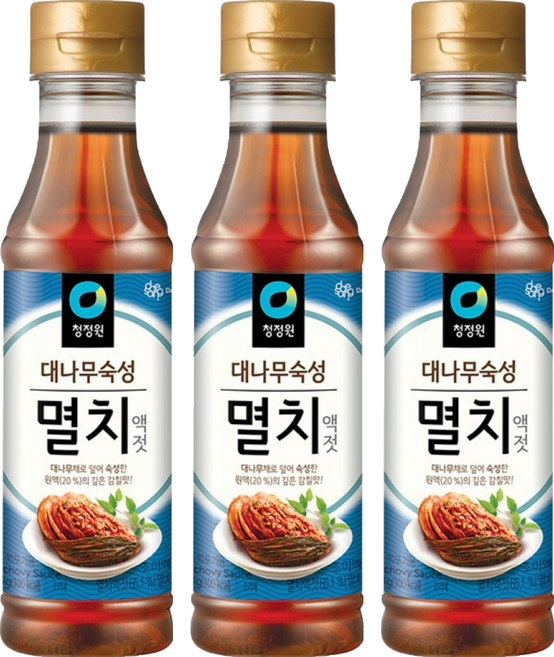 청정원 대나무숙성 멸치액젓, 500g, 3개