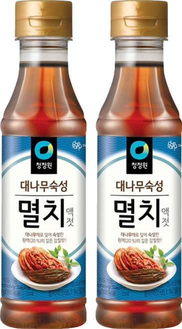 청정원 대나무숙성 멸치액젓, 500g, 2개