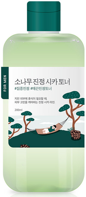 라운드랩 포 맨 소나무 진정 시카 토너, 200ml, 1개