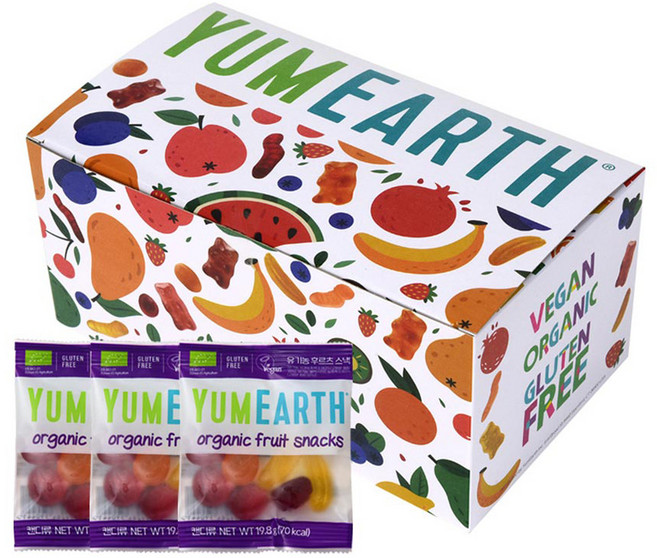 야미얼스 유기농 후르츠 스낵 젤리, 혼합맛(바나나/체리/복숭아/딸기), 495g, 1개