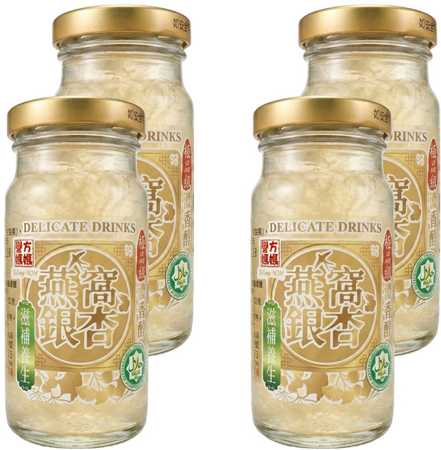 譽方媽媽 極品燕窩銀杏玉露, 140g, 4罐