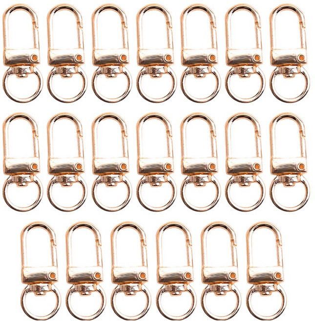 쏘블랑 회전 키링 고리 DIY 액세서리, 골드, 20개