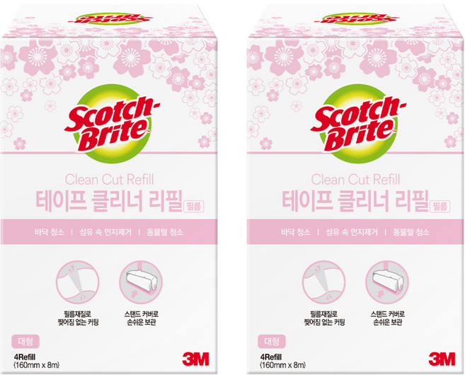 스카치브라이트 프리미엄 테이프 클리너 리필, 2세트