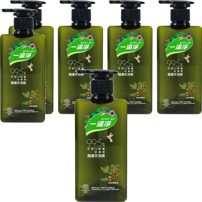 一滴淨 親膚好閨密天然手洗精, 500ml, 6瓶