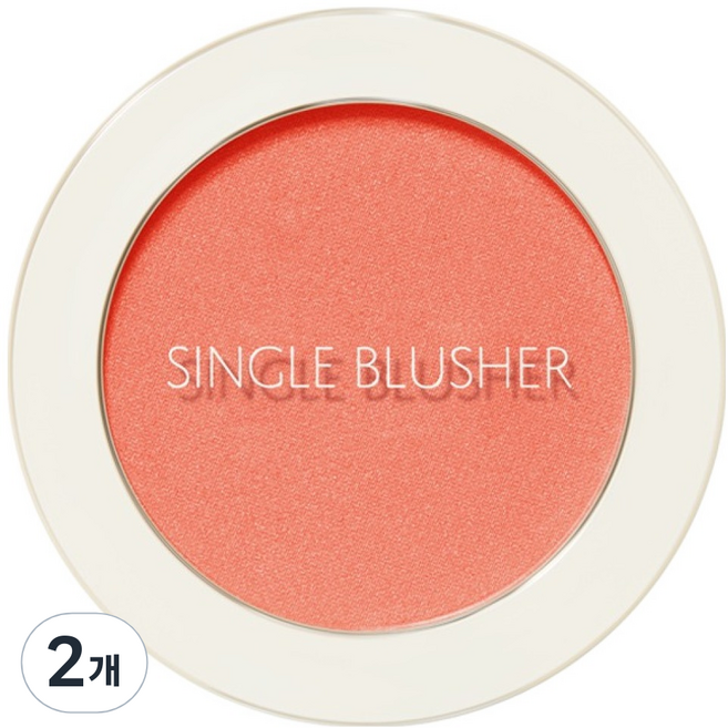 더샘 샘물 싱글 블러셔 5g, OR01 만다린 키스, 2개