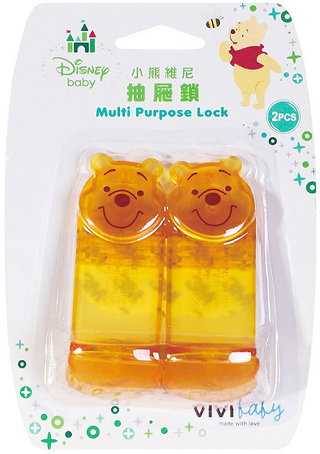 vivibaby 小熊維尼抽屜鎖 DAS02907, 黃色, 2個