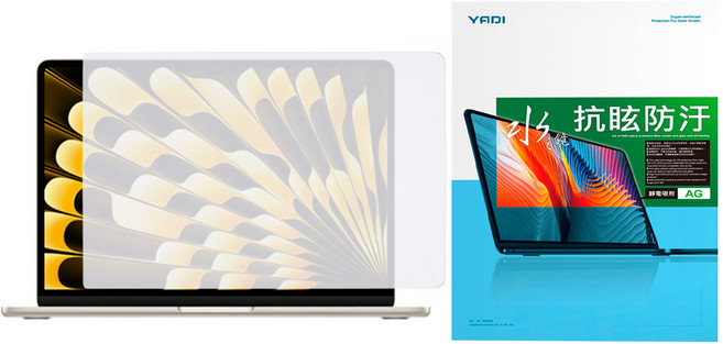 YADI 亞第 防眩抗反光 Apple MacBook Air 13/M3/A3113 專用 水之鏡保護貼 PF4HAG-AP-AIR-136-22, 1個