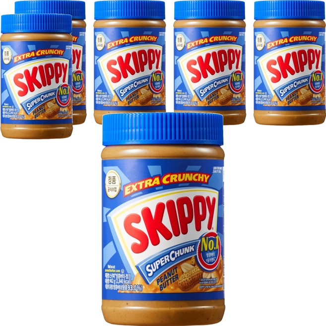 스키피 수퍼청크 땅콩버터, 462g, 6개
