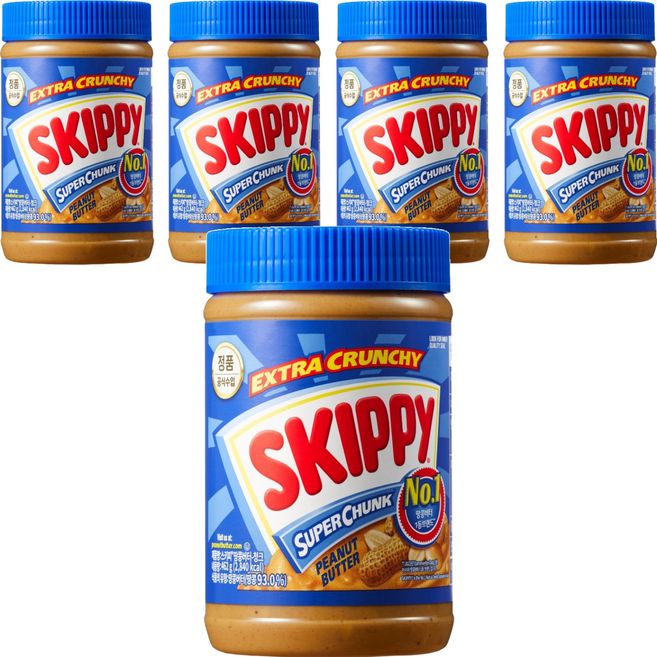 스키피 수퍼청크 땅콩버터, 462g, 5개