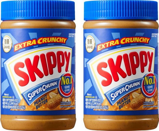스키피 수퍼청크 땅콩버터, 462g, 2개