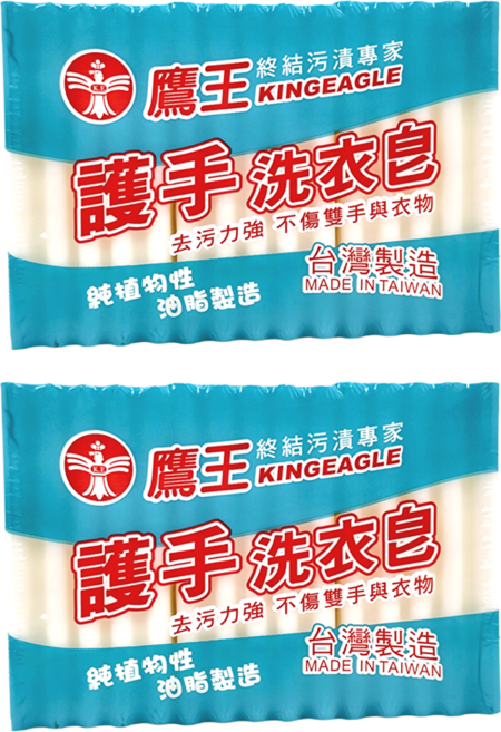 KINGEAGLE 鷹王 護手洗衣皂 去污力強 不傷雙手與衣物, 2包, 600g
