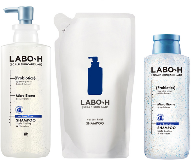라보에이치 두피강화 클리닉 쿨링앤노세범 탈모증상완화 샴푸 400ml + 리필 400ml + 180ml 세트, 1개