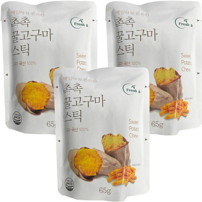 촉촉 꿀고구마 스틱, 65g, 3개