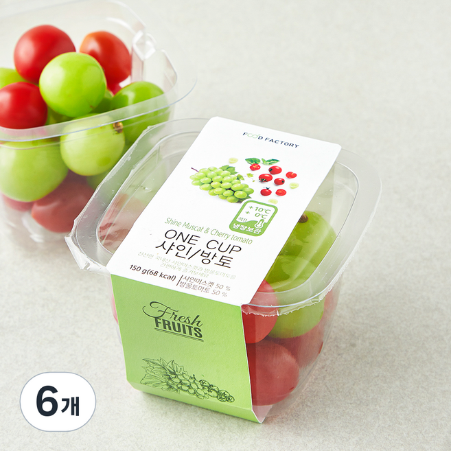 가족 ONE CUP 샤인머스켓+ 방울토마토, 150g, 1개입, 6개