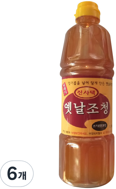 한강 진사댁 재래식 옛날 조청, 1.2kg, 6개