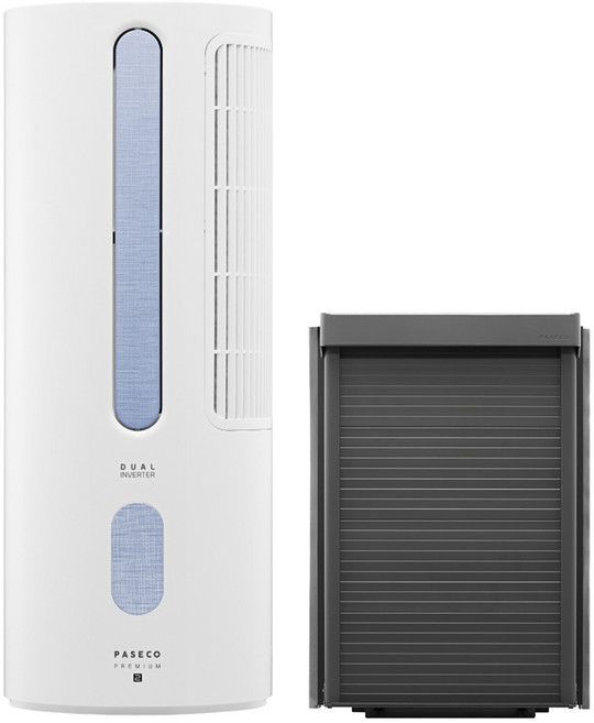 파세코 25년형 21.1㎡(6.4평) 프리미엄2 창문형에어컨 블루 PWA-3500PB 방문설치, PWA-3500PB(프리미엄블루), 기본+이지핏 추가키트56cm