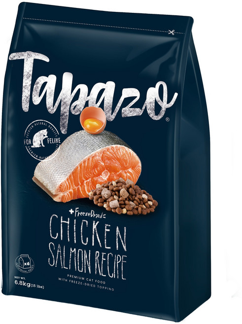 Tapazo 特百滋 成幼貓用 凍乾雙饗宴 低敏配方乾糧, 鮭魚, 6.8kg, 1袋