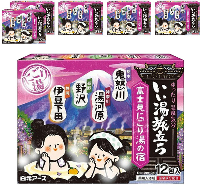 Hakugen Earth 白元 入浴劑 富士見湯系列 12包, 300g, 6盒