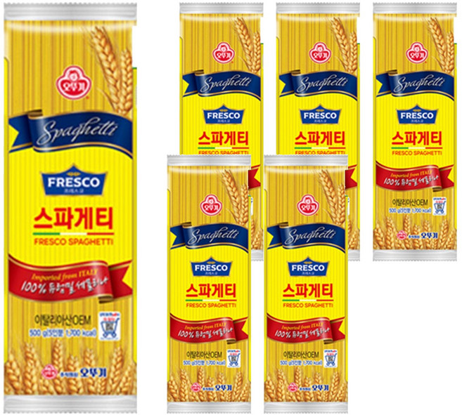 오뚜기프레스코 스파게티, 500g, 6개