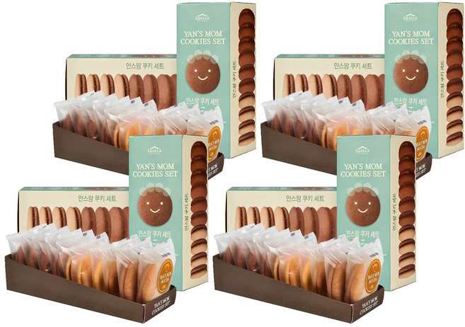 신라명과 얀스맘 쿠키 세트, 650g, 4세트