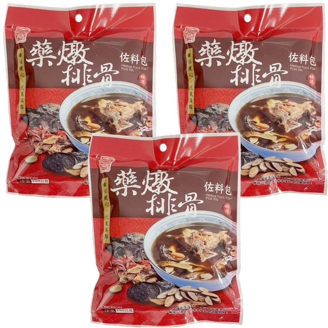 茂喜食品 藥燉排骨佐料包, 100g, 3包