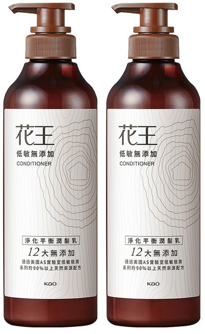 Kao 花王 低敏無添加淨化平衡潤髮乳, 500ml, 2瓶