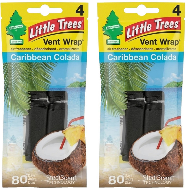 Little Trees 小樹香片 隱形芳香夾 4支, 藍色狂想, 2袋