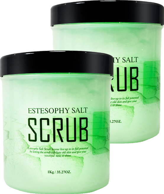 에스테소피 바디 스크럽 솔트 솝 알로에, 1kg, 2개