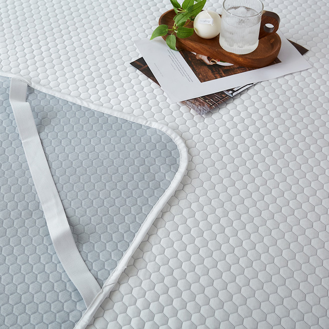 COOLMAX 고정밴드 냉감 듀라론 매트 패드형, 크로플, 쿨매트