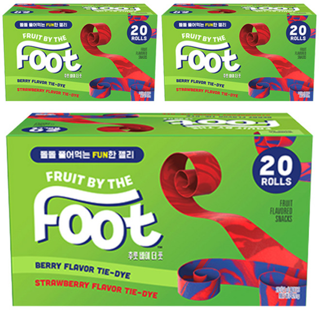 FRUIT BY THE Foot 果凍 20入, 420g, 3個