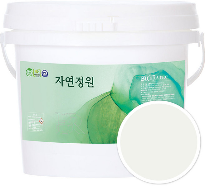 자연정원 친환경 셀프 벽지 규조토 황토 베란다 가구 결로방지 수성페인트, BR019그레이화이트, 5kg, 1개