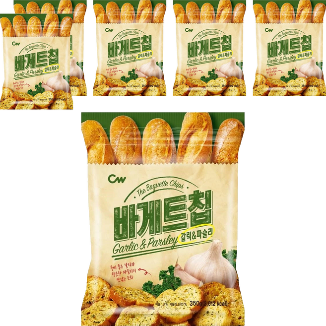 CW 大蒜麵包餅乾 蒜香巴西里口味, 350g, 6包