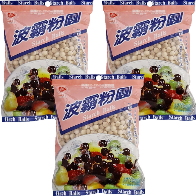 義峰食品 波霸粉圓, 250g, 3包, 1入