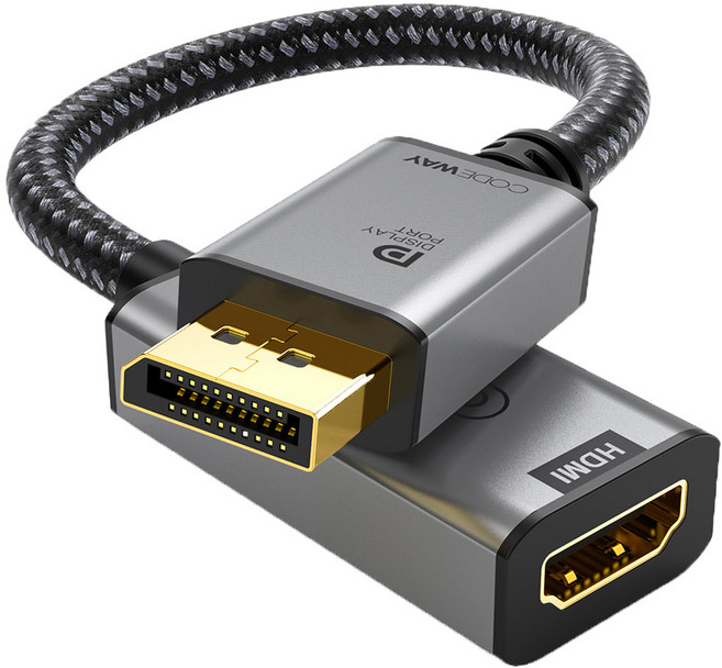 코드웨이 DP to HDMI 젠더, v1.4, 1개