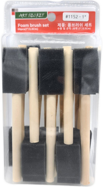아트시크릿 다용도 폼브러쉬 1152-1 20p, 2.54 x 15 cm, 1개
