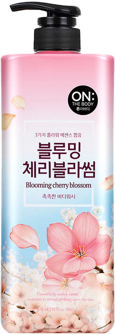 ON THE BODY 花漾香氛沐浴乳 甜美櫻花, 900g, 1瓶