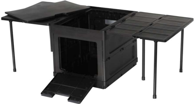 살림온 폴더블 테이블 박스 FTB-001, 시크블랙, 1개, 1단