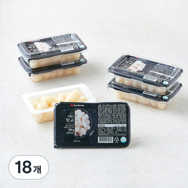 삼광 뚜껑이 있는 락교, 100g, 18개
