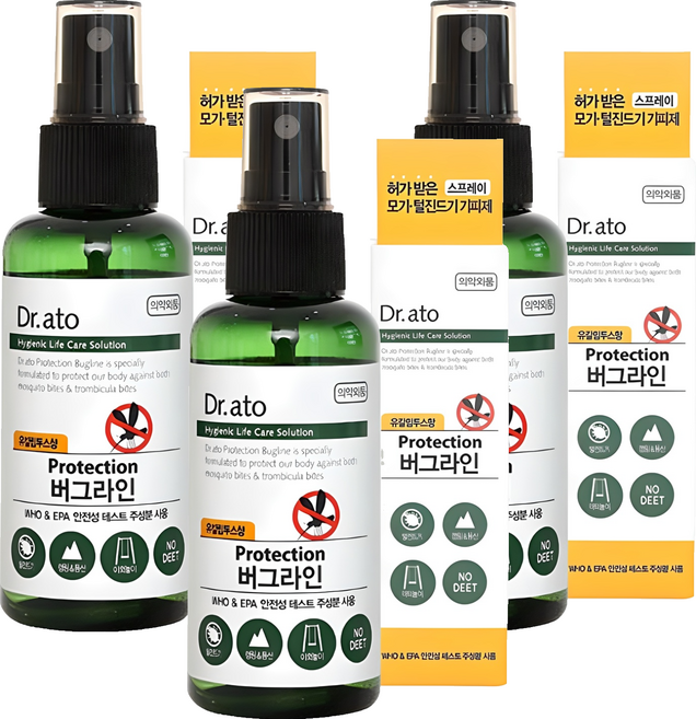닥터아토 프로텍션 버그라인 해충기피스프레이, 60ml, 3개