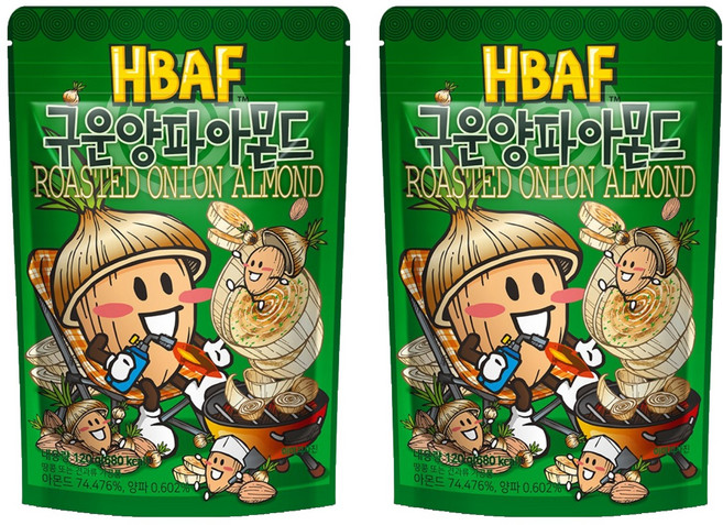 HBAF 杏仁果 烤洋蔥味, 120g, 2包