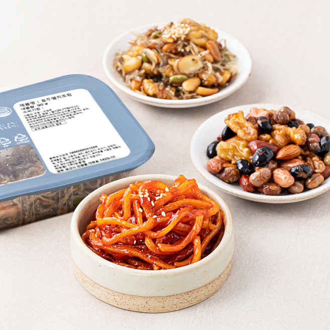 도들샘 진미채 90g + 모듬콩장 120g + 호두멸치조림 90g 밑반찬 3종 C세트, 1세트