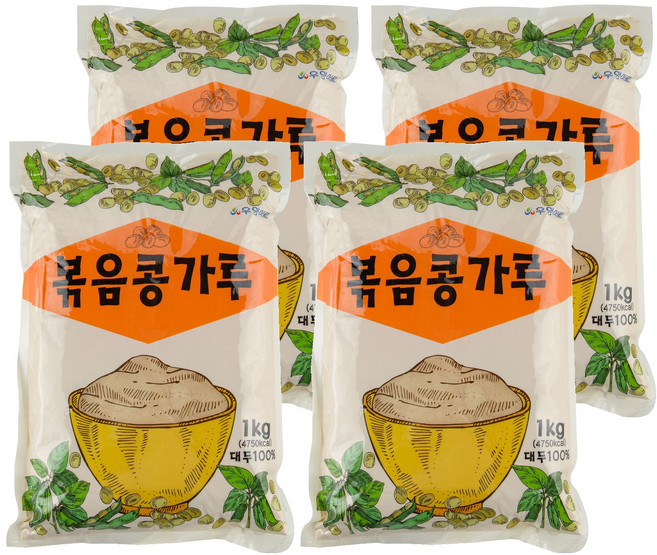 우영 볶음콩가루, 1kg, 4개