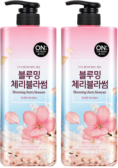 ON THE BODY 花漾香氛沐浴乳 甜美櫻花, 900g, 2瓶