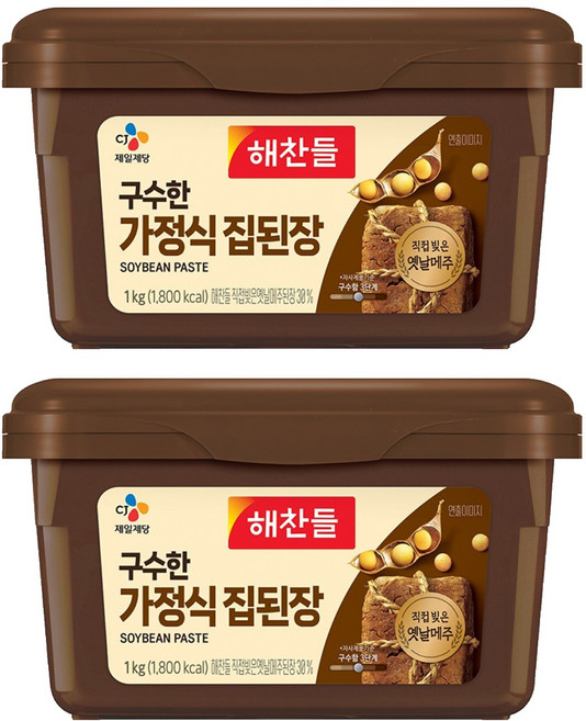 해찬들 구수한 가정식 집된장, 1kg, 2개