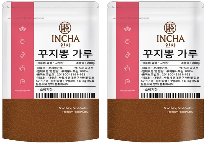 인차 꾸지뽕 가루, 2개, 200g