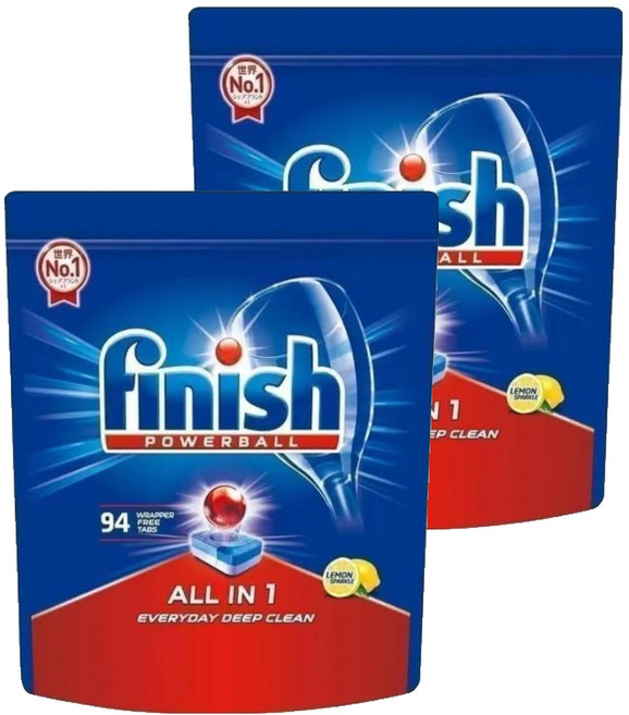 finish MUSE 洗碗機專用 紅球強效洗碗錠 94錠, 2包