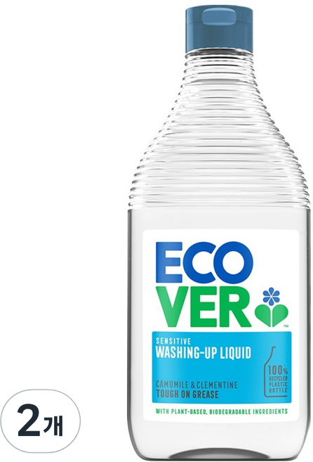 에코버 주방세제 카모마일&클레멘타인향, 450ml, 2개